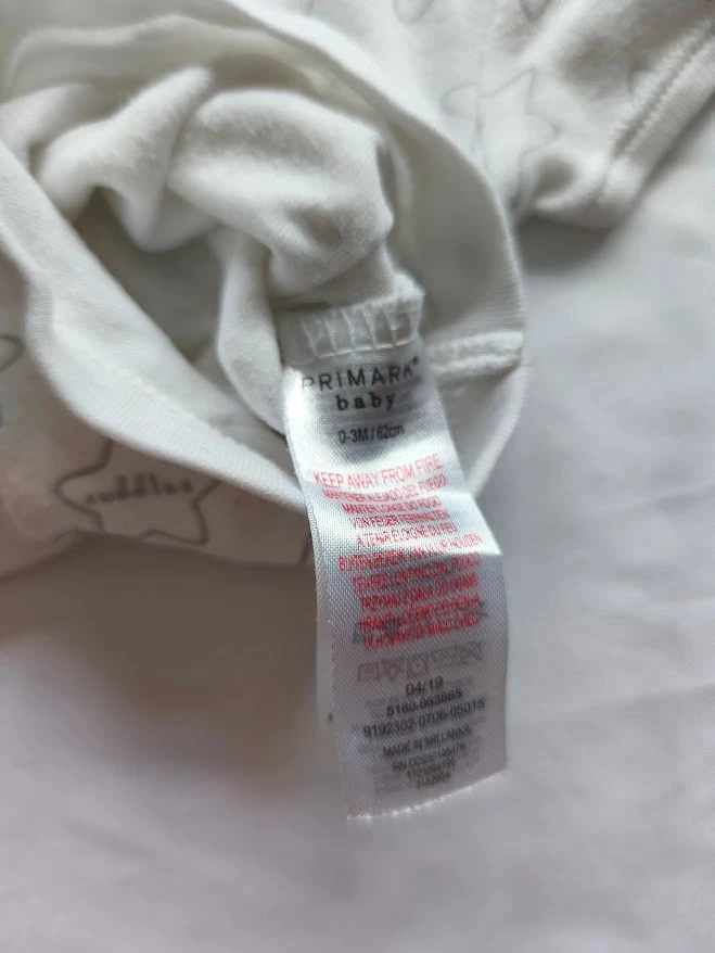 Body de mangas curtas Primark 3 meses branco com estampa de estrelas – photo 2